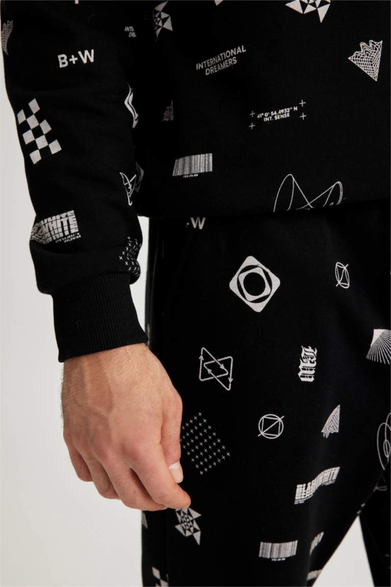 Regular Fit Patterned Sweatpants