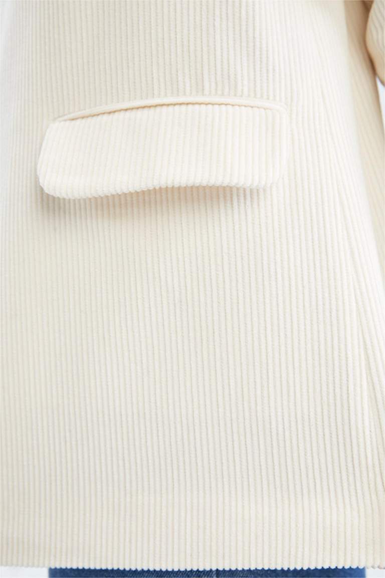 Van Gils corduroy slim fit colbert shibori blue | wehkamp