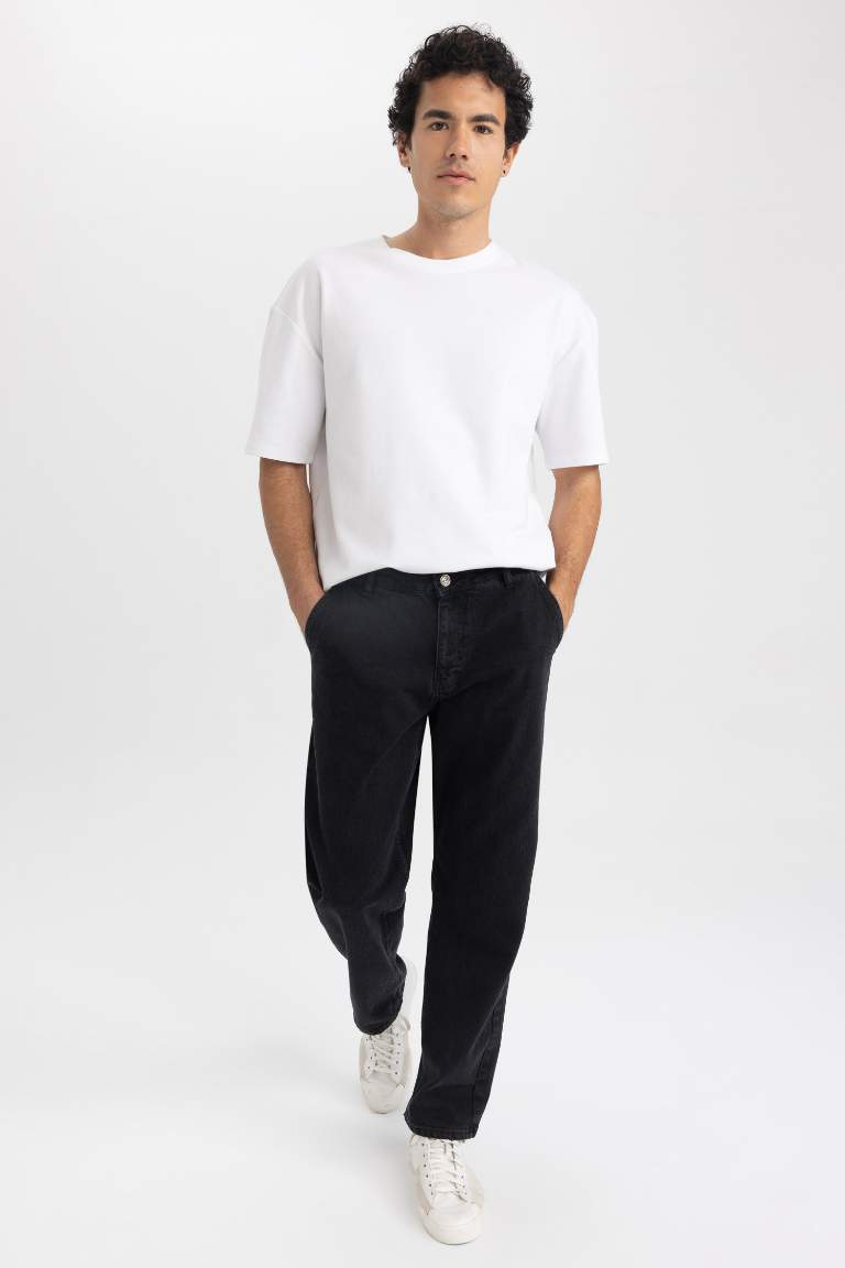 Wide Leg Geniş Kalıp Normal Bel Bol Paça Jean Pantolon