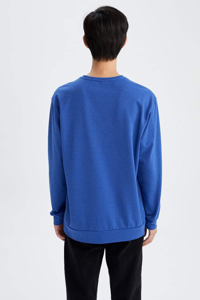 Regular Fit Slogan Long Sleeve Sweatshirt