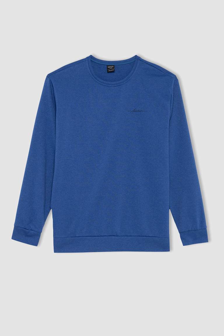 Regular Fit Slogan Long Sleeve Sweatshirt