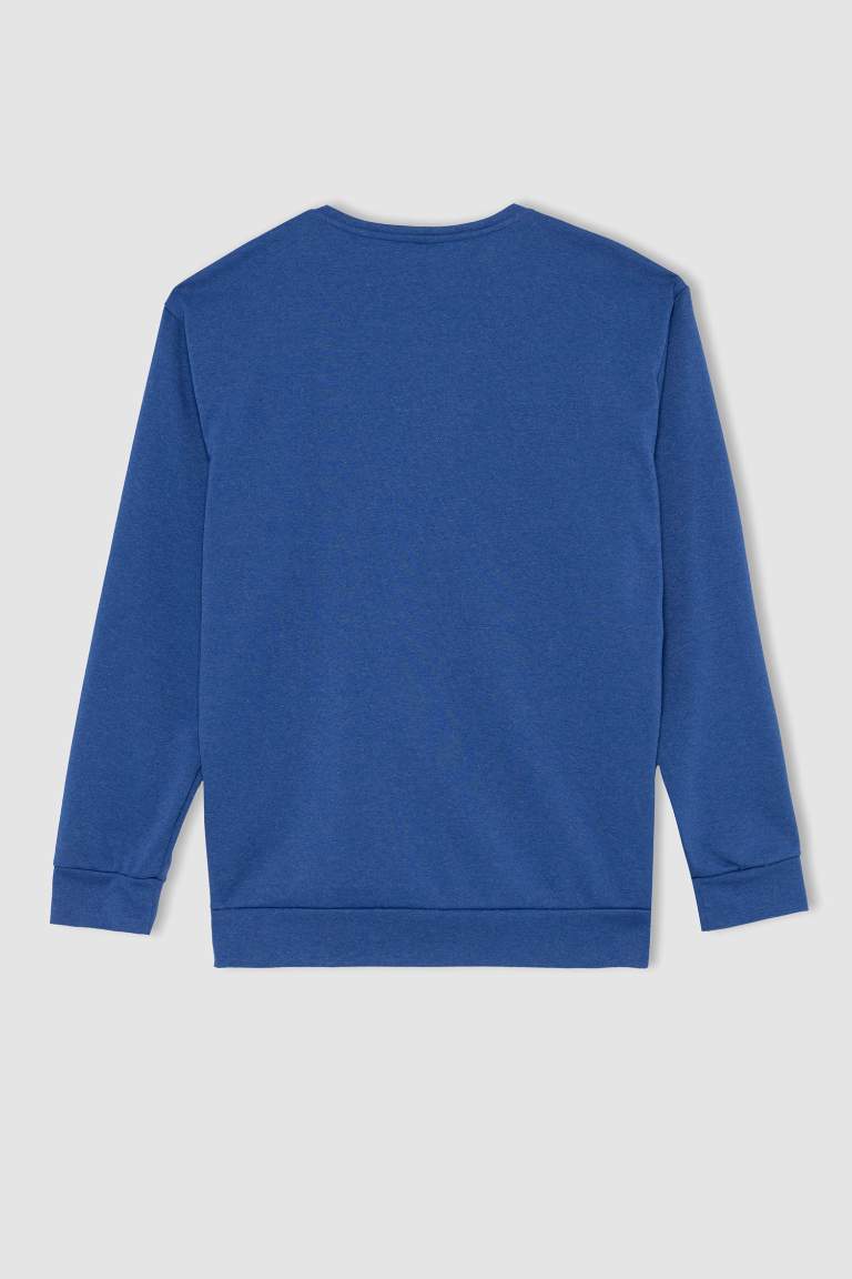 Regular Fit Slogan Long Sleeve Sweatshirt