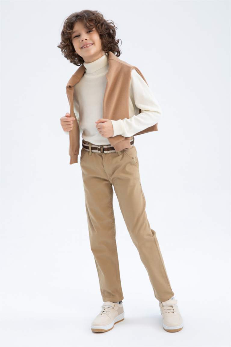 One Varones Boys Chino Trousers - Beige Regular Fit 10-05048-50 main image 1