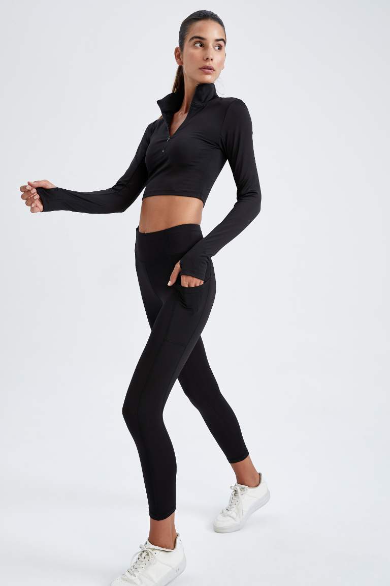 DeFactoFit Slim Fit Sporcu Ağır Kumaş Tayt