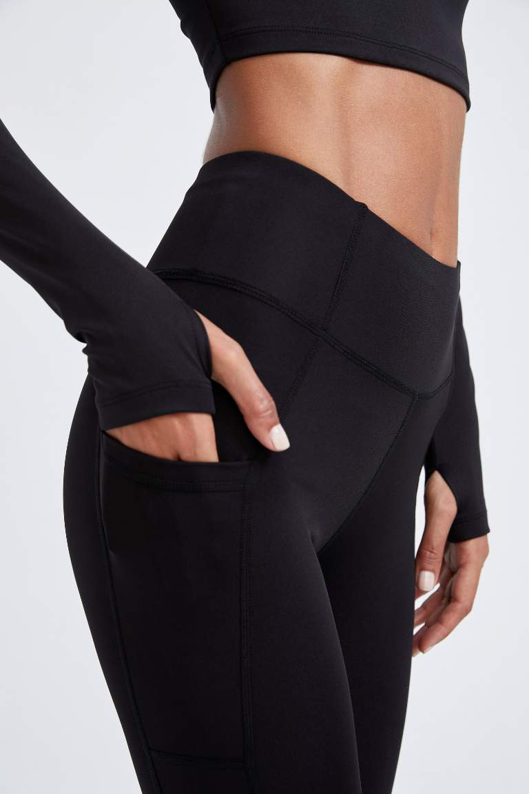 DeFactoFit Slim Fit Sporcu Ağır Kumaş Tayt