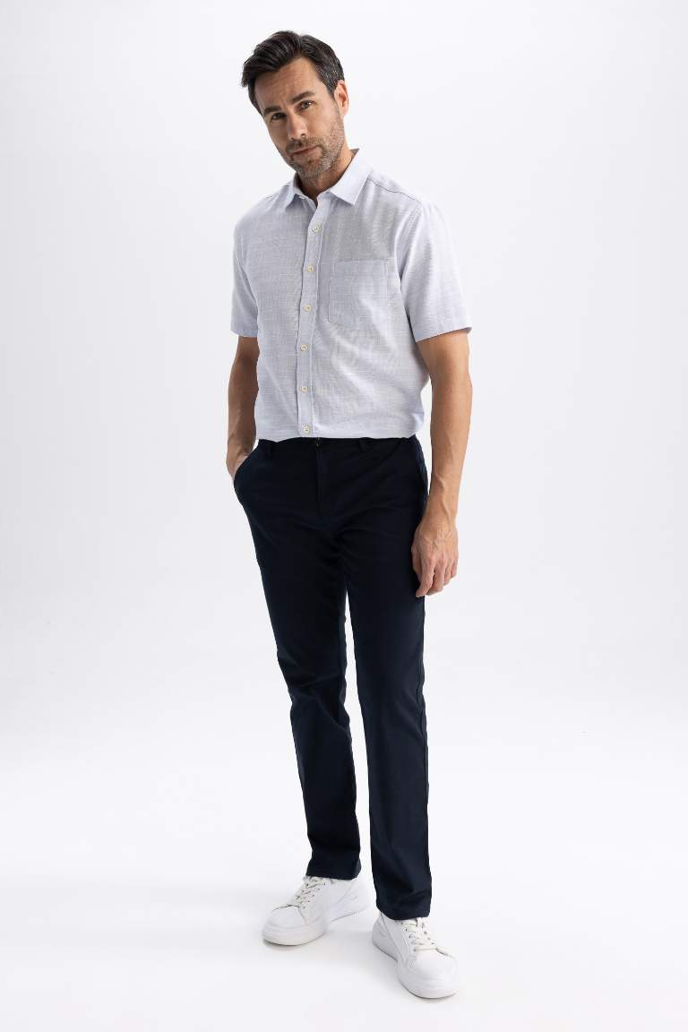 Elder Regular Fit Shirt Collar Short Sleeve Shirt