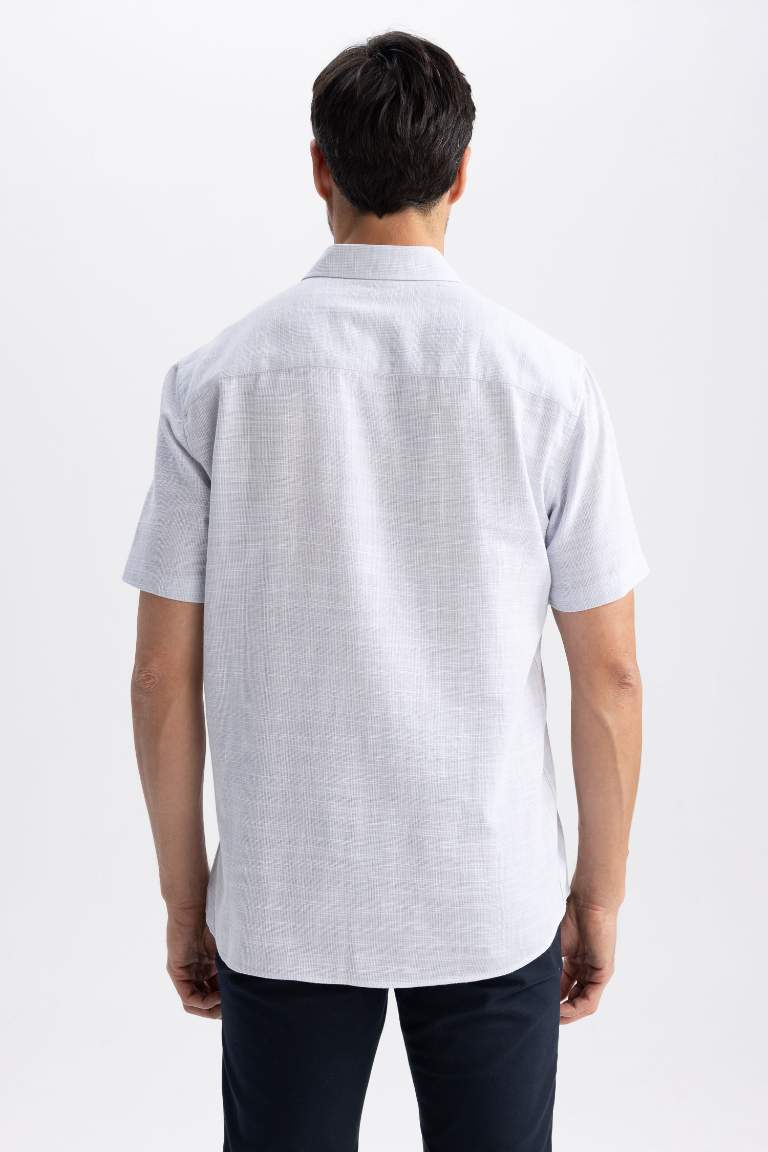 Chemise à manches courtes en coton à Coupe Régulière