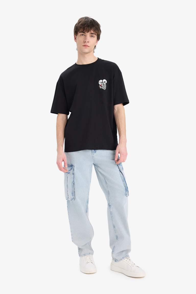 Oversize Fit Crew Neck Printed T-Shirt