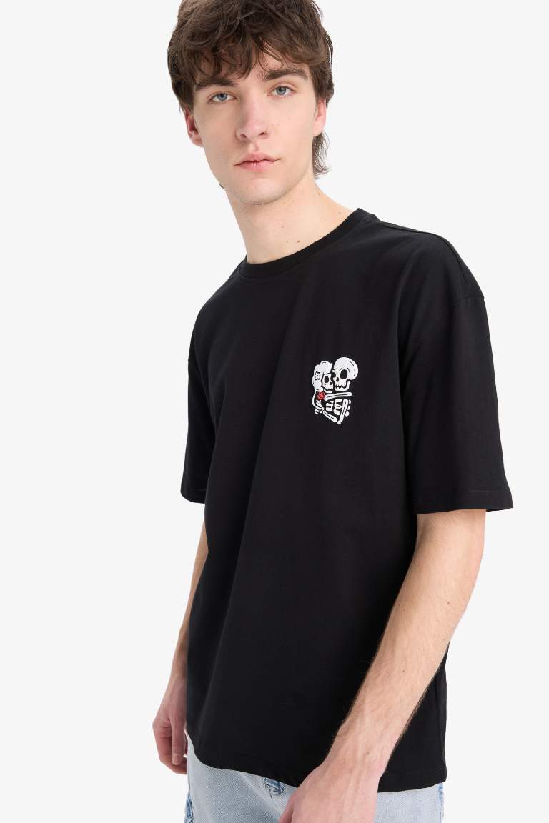 Oversize Fit Crew Neck Printed T-Shirt