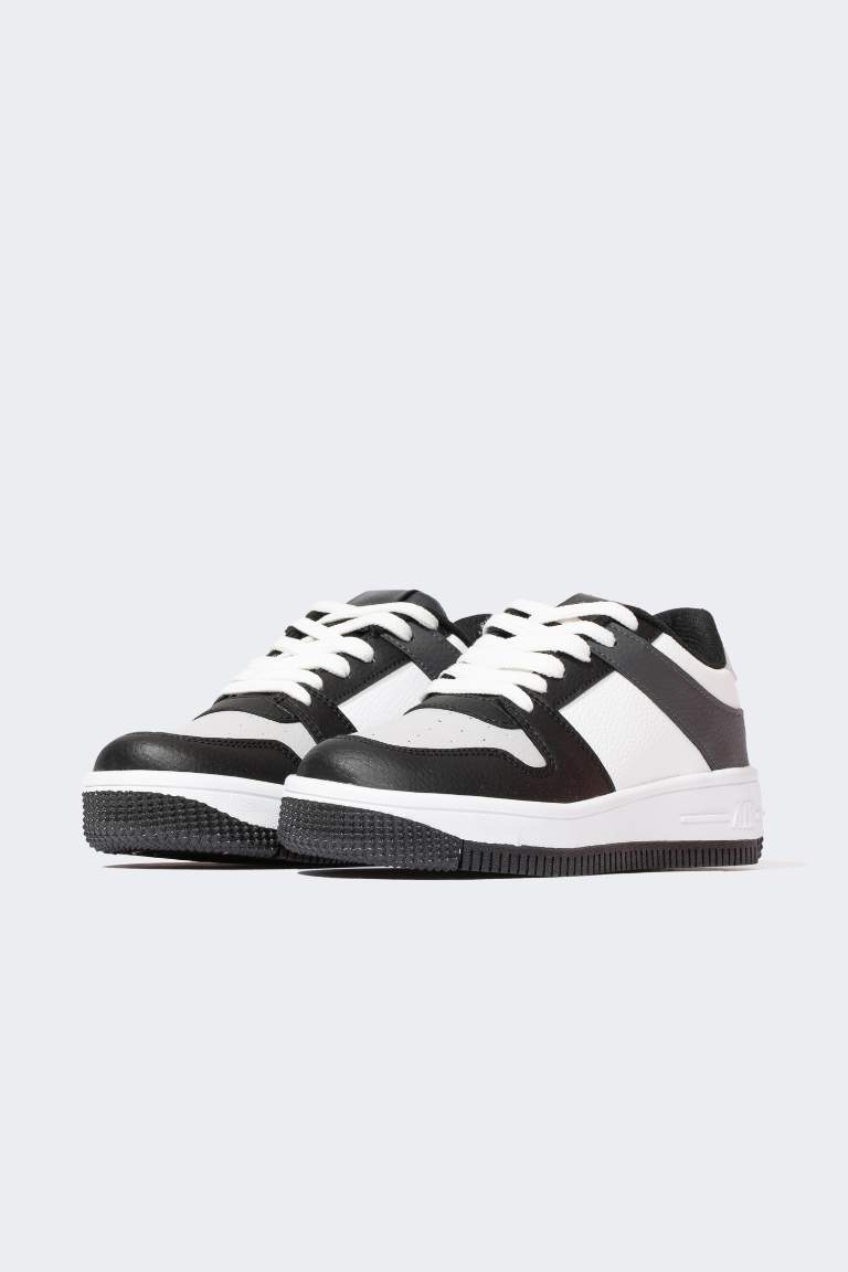 Erkek Çocuk NASA Kalın Taban Bağcıklı Suni Deri Sneaker