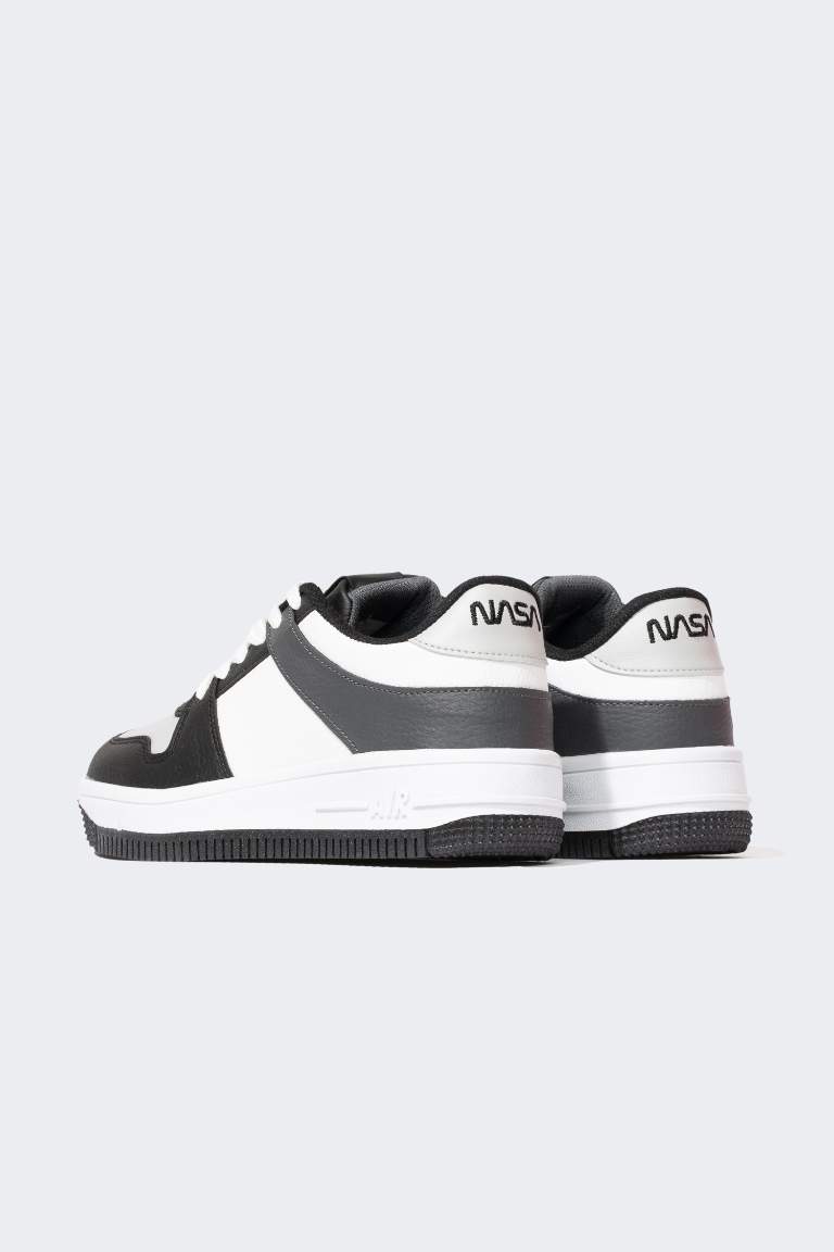 Erkek Çocuk NASA Kalın Taban Bağcıklı Suni Deri Sneaker