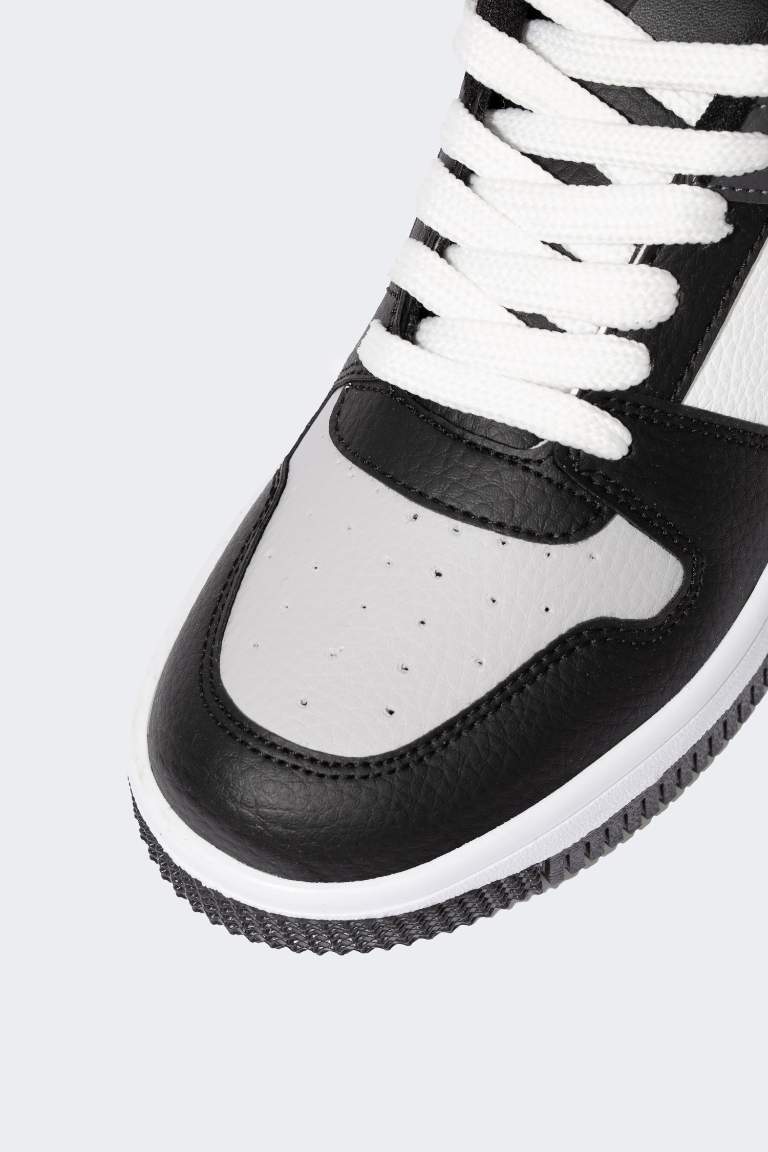 Erkek Çocuk NASA Kalın Taban Bağcıklı Suni Deri Sneaker