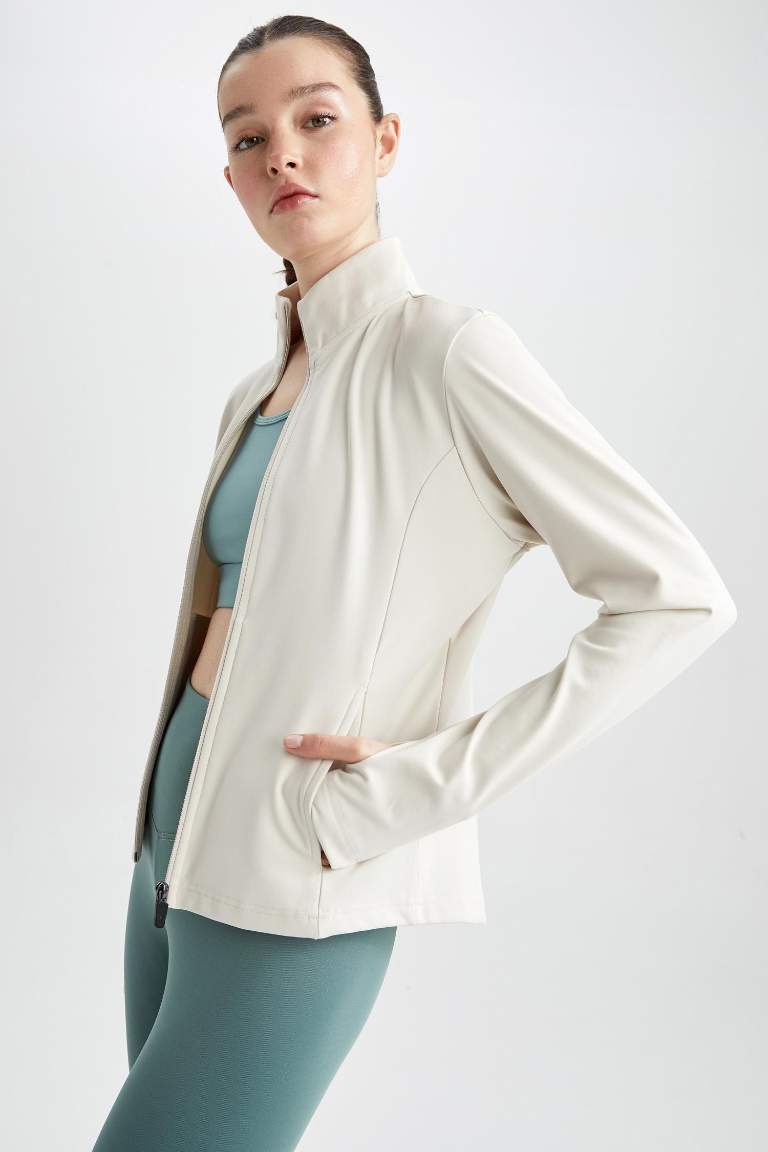Defacto Fit Standard Fit Scuba Diver Fleece Cardigan