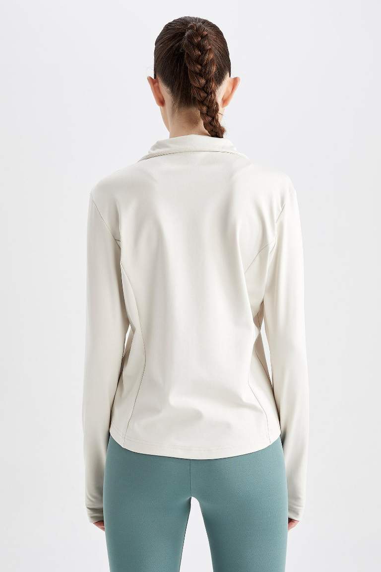 Defacto Fit Standard Fit Scuba Diver Fleece Cardigan