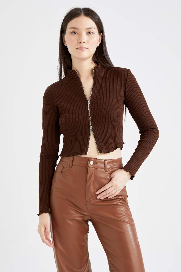 Cardigan Slim à demi col roulé