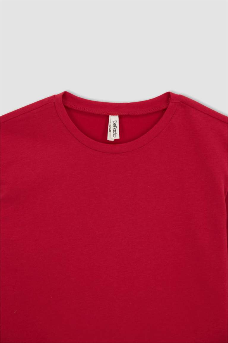 Қыздарға дөңгелек жаға ұзын жеңді Ұзын жеңді футболка