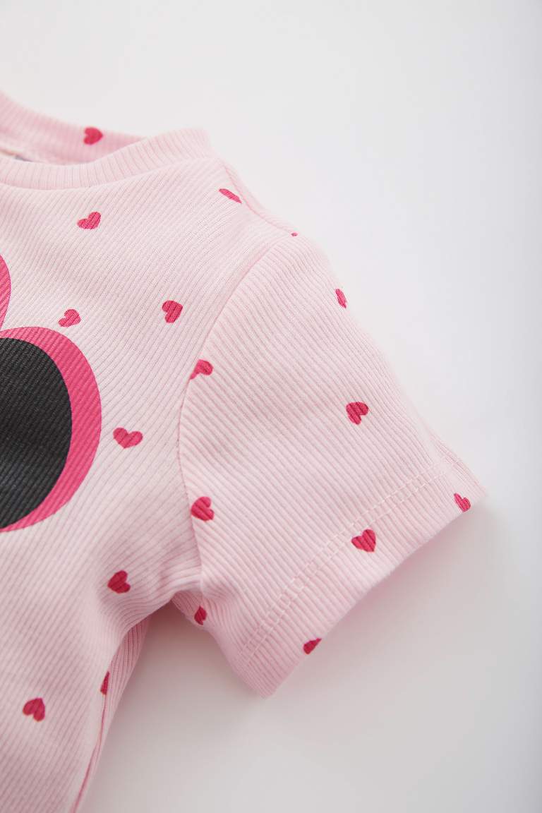 Baby Girls Disney Mickey & Minnie Crew Neck Pajamas