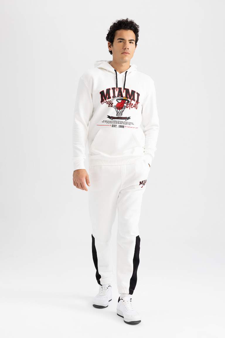 Defacto Fit Nba Miami Heat Sous Licence Standard Fit Jogger