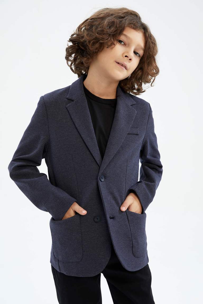 Navy BOYS & TEENS Boy Regular Fit Jacket 2720692 | DeFacto