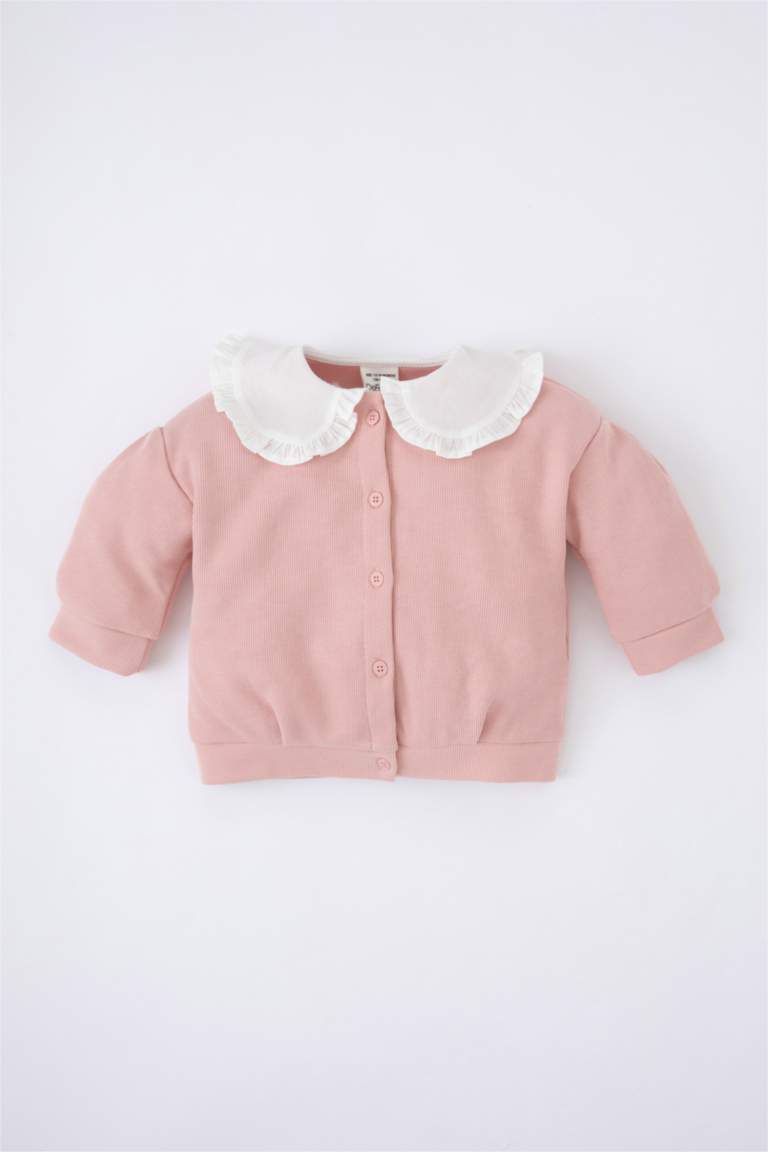 Baby Girls Big Collar Cardigan