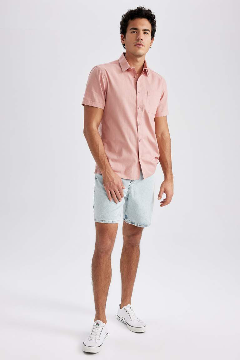 Pink MAN Slim Fit Cotton Short Sleeve Shirt 2714307 | DeFacto