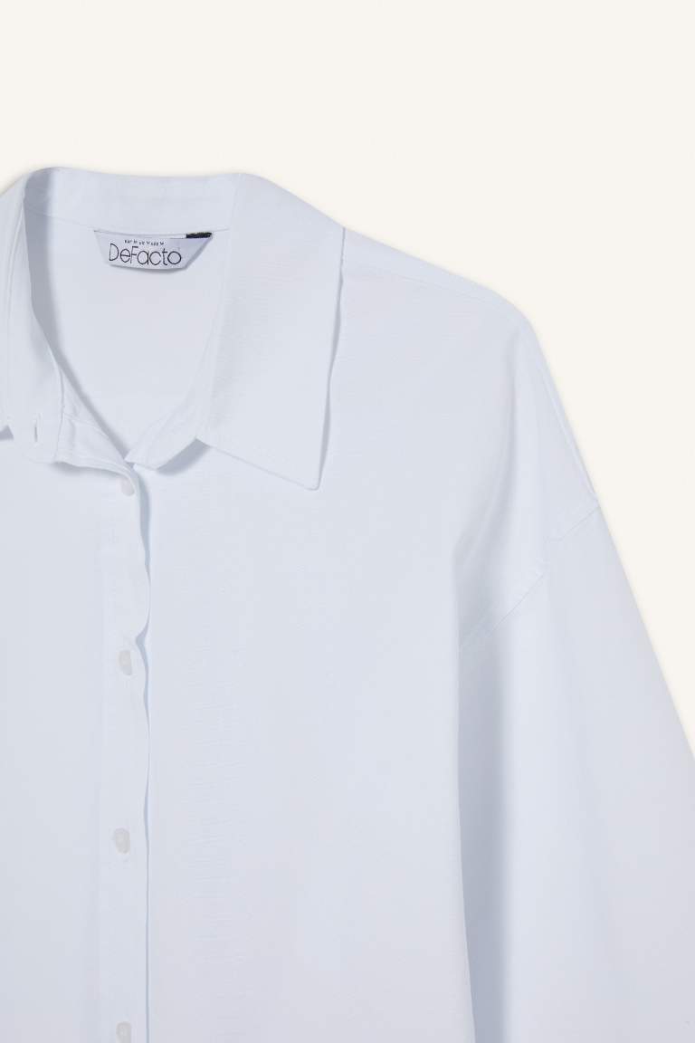 Chemise oxford oversize basique en 100 % coton