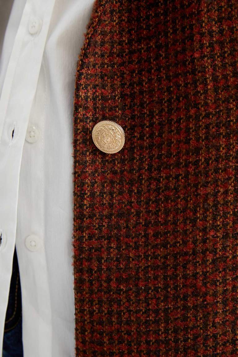 Sorbe X Defacto Oversize Fit Yün Görünümlü Blazer Ceket