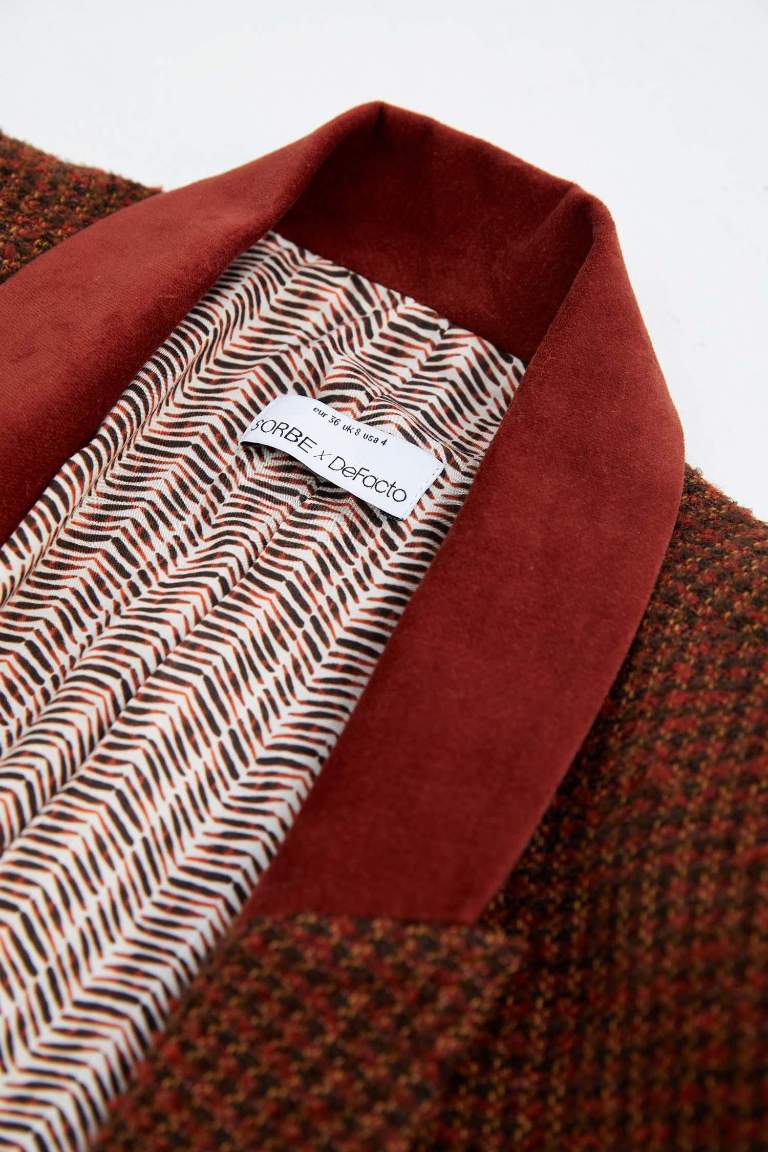 Sorbe X Defacto Oversize Fit Yün Görünümlü Blazer Ceket