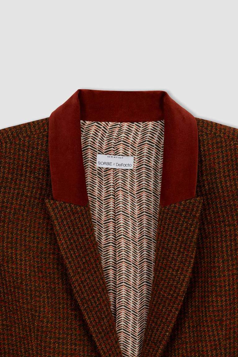 Sorbe X Defacto Oversize Fit Yün Görünümlü Blazer Ceket