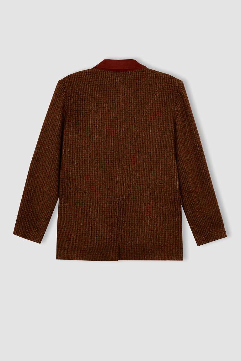 Sorbe X Defacto Oversize Fit Yün Görünümlü Blazer Ceket