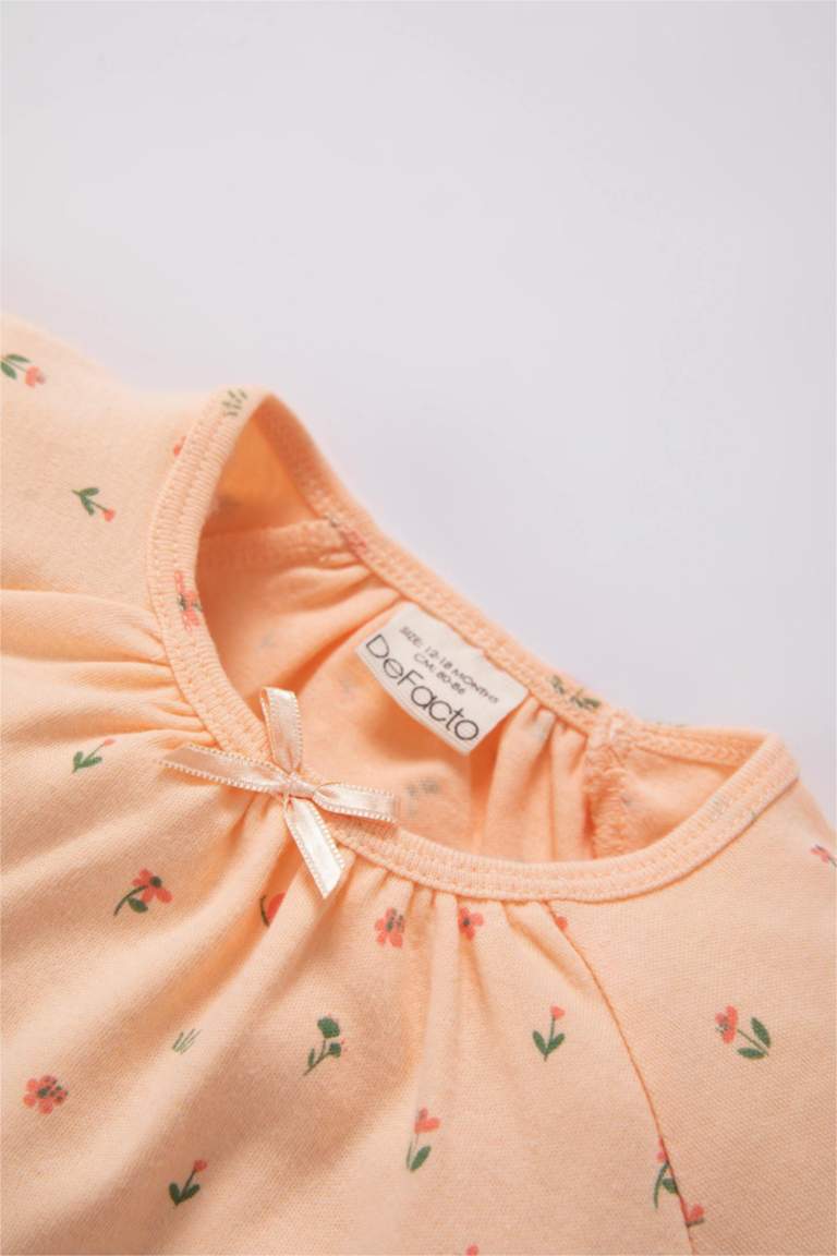 Pink BABY GIRL Baby Girl Floral Short Sleeve 2Pajama Set 2752722 DeFacto