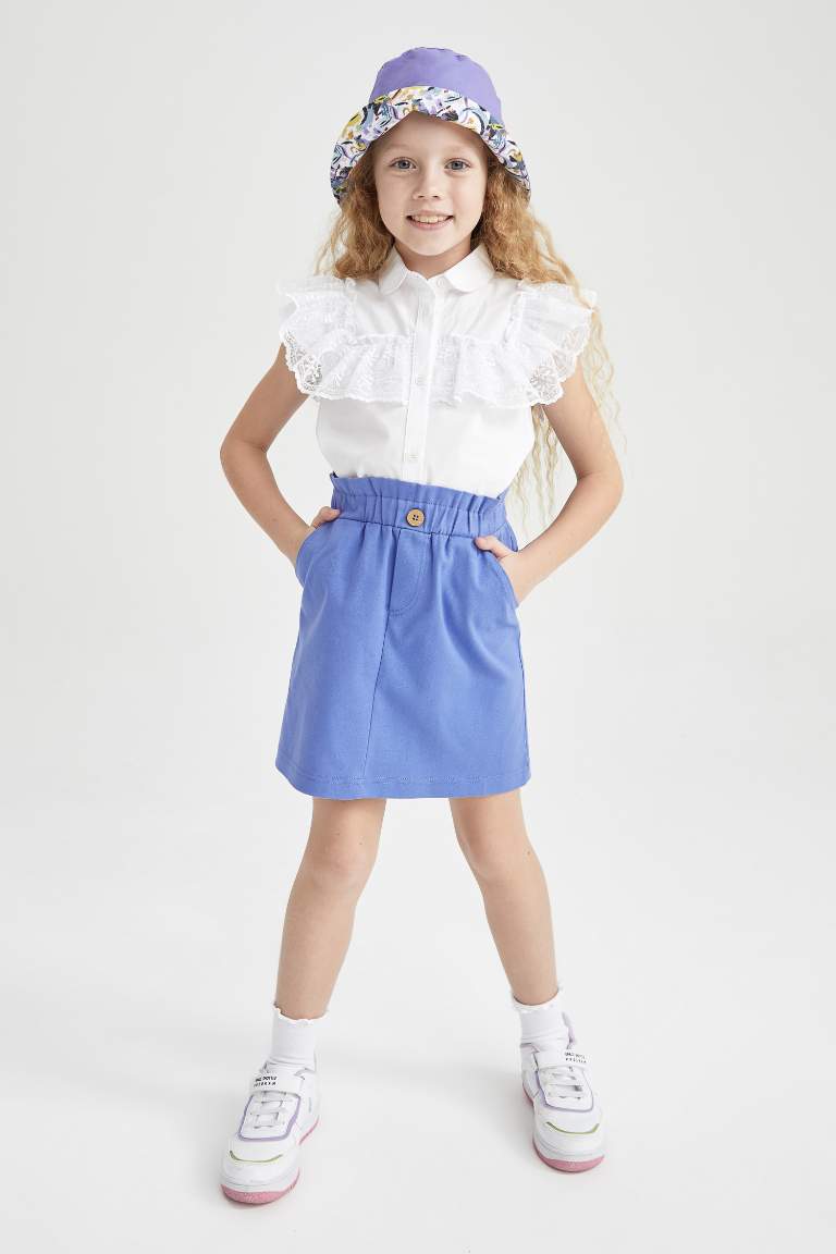 Girl Gabardine Skirt