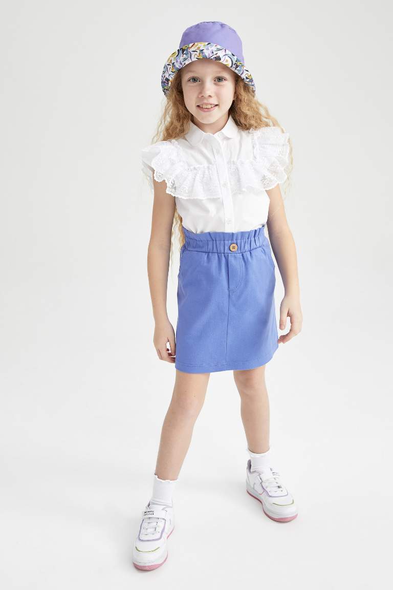 Girl Gabardine Skirt