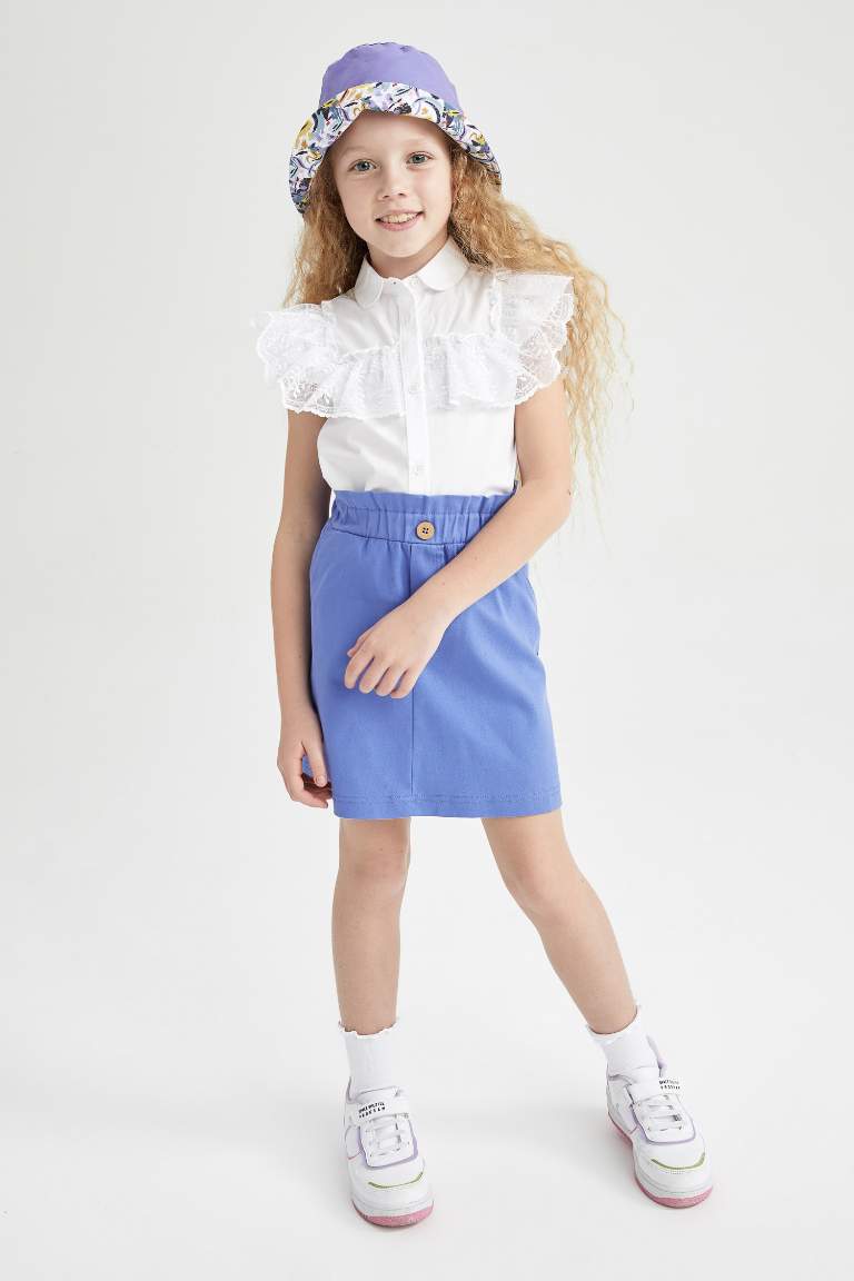 Girl Gabardine Skirt