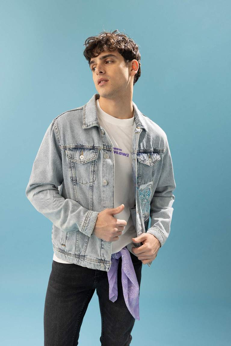 Slim Fit Dar Kesim Jean Ceket