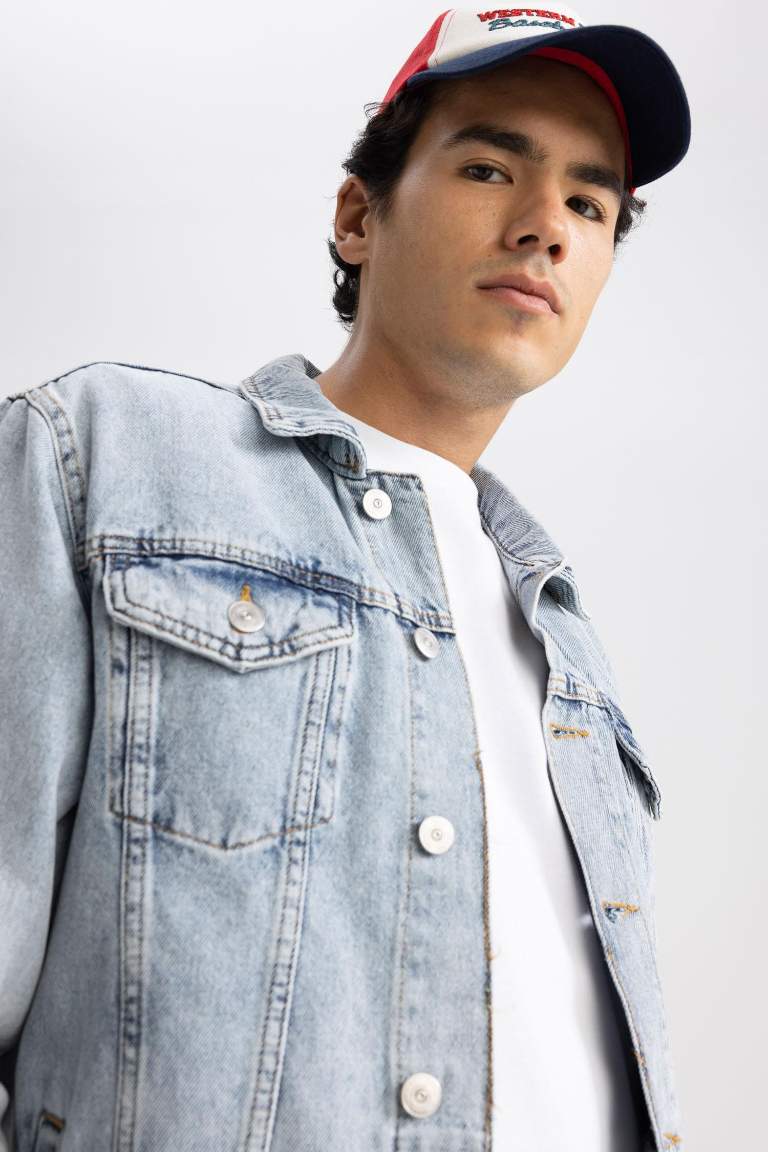 Slim Fit Dar Kesim Jean Ceket