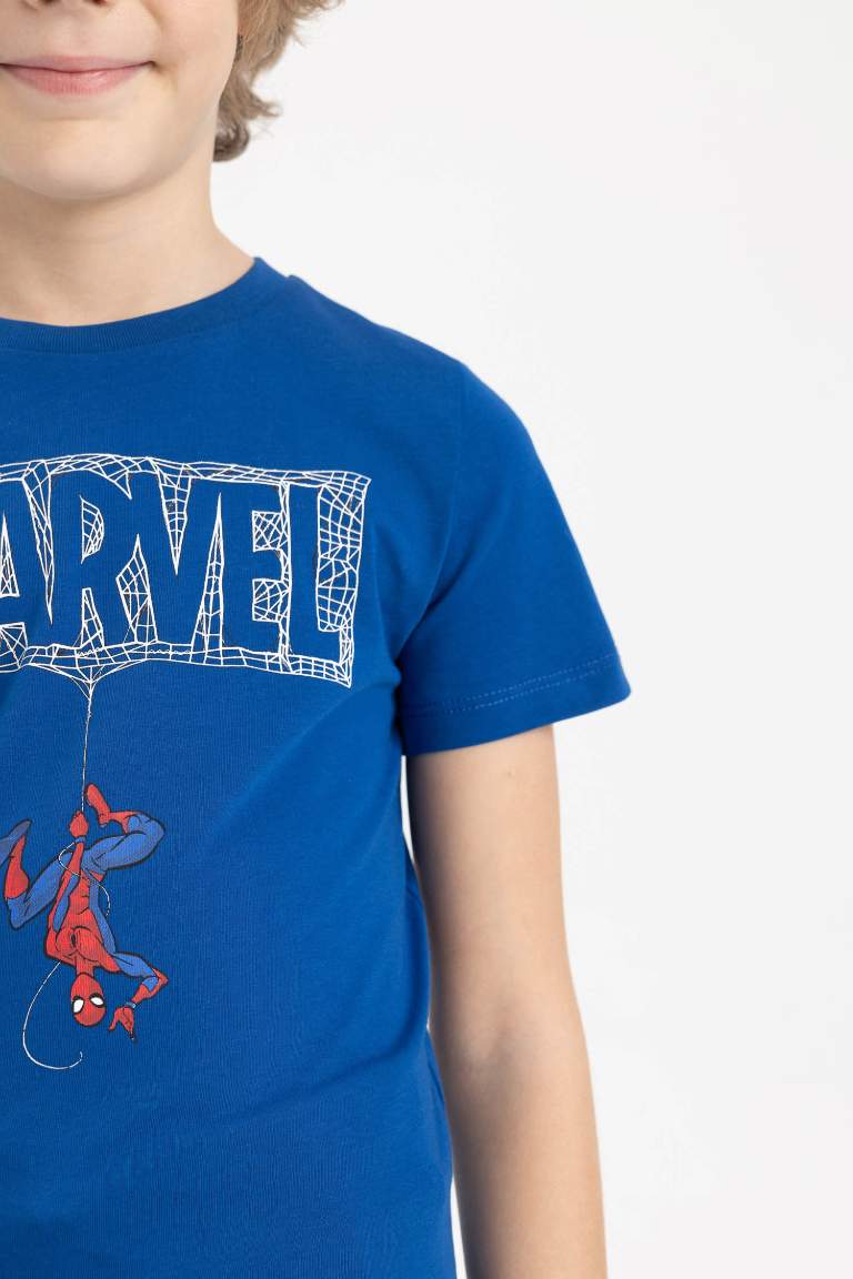 Erkek Çocuk Marvel Spiderman Kısa Kollu Tişört Şort 2'li Takım