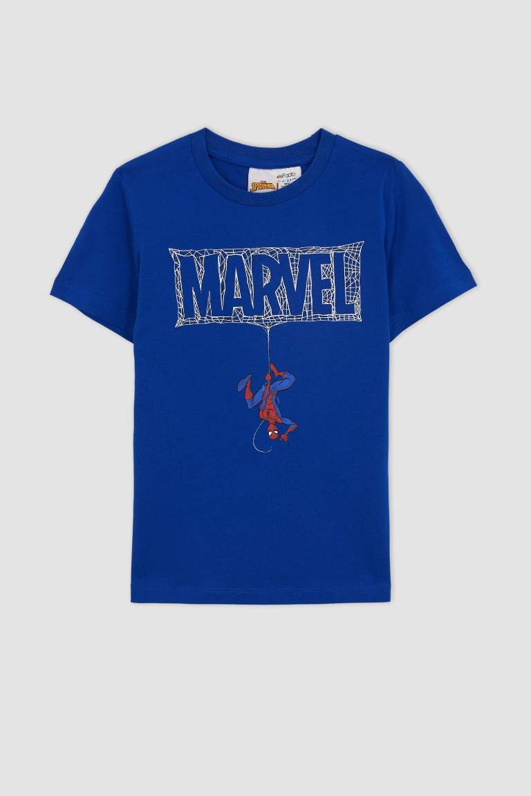 Erkek Çocuk Marvel Spiderman Kısa Kollu Tişört Şort 2'li Takım