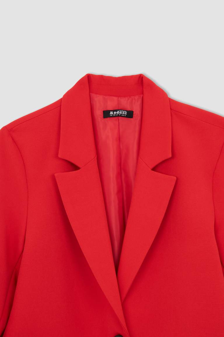 Relax Fit V Yaka Blazer Ceket