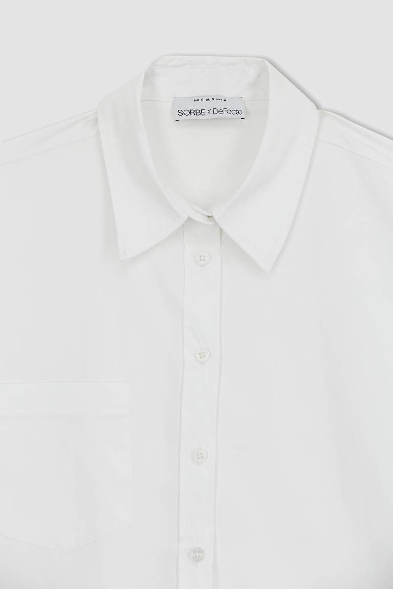 Sorbe X Defacto Oversize Fit Düğmeli Poplin Uzun Kollu Gömlek
