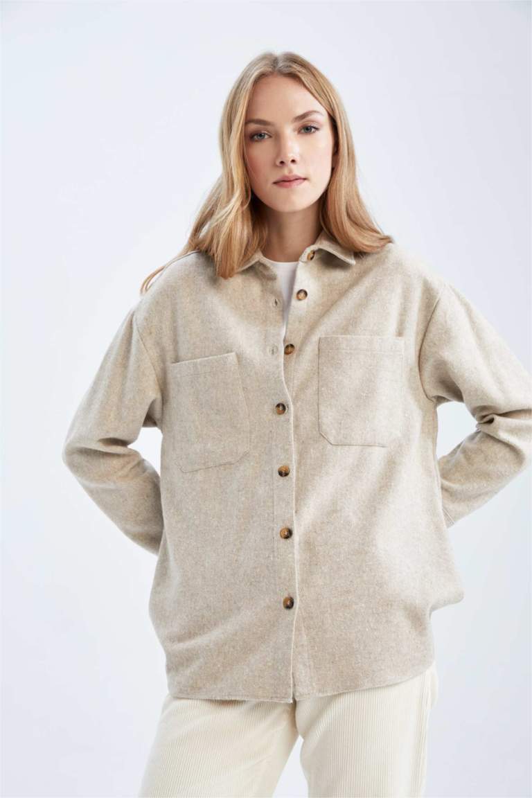 Jhsnjnr Chemises Surdimensionnées En Flanelle à Manches Longues Boutonnées Pour Femme, Noir , S