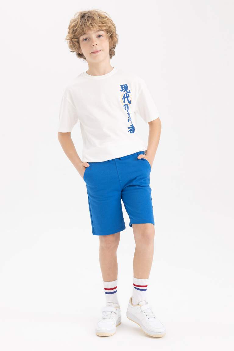 Boy Regular Fit Sweatshirt Fabric Shorts