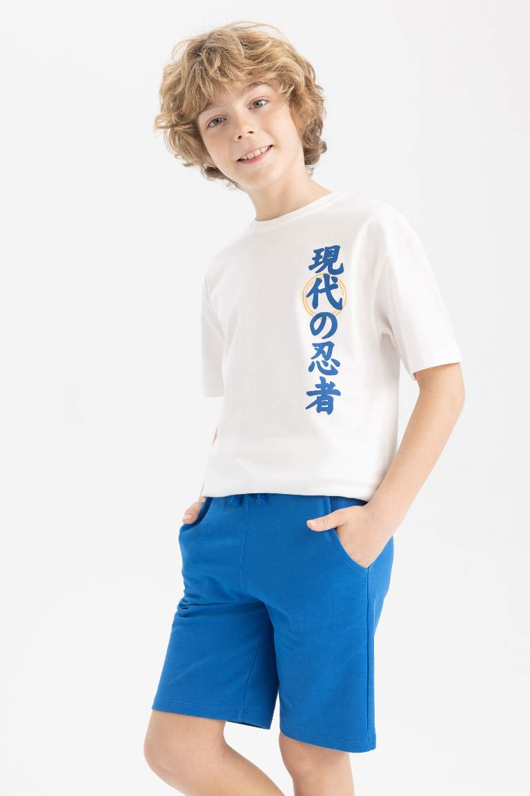 Boy Regular Fit Sweatshirt Fabric Shorts