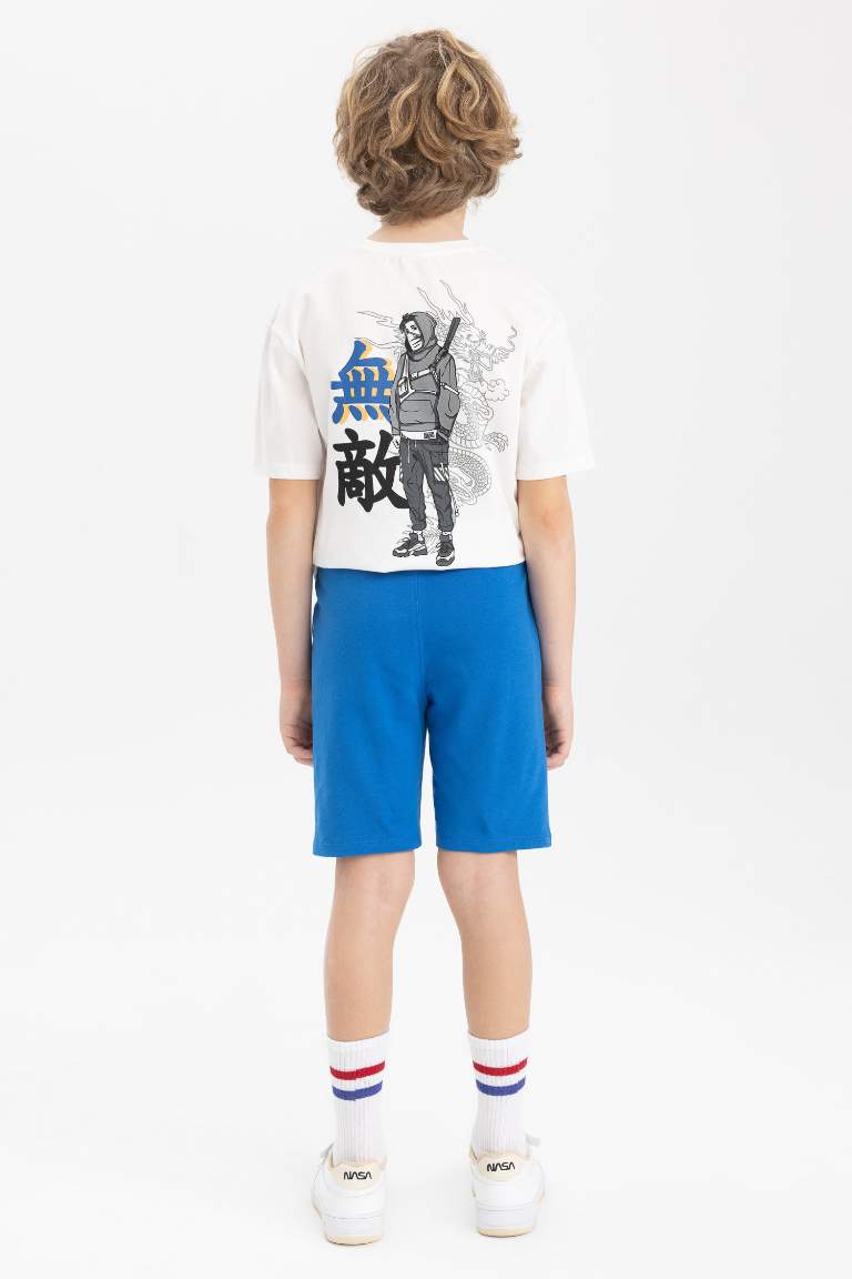 Boy Regular Fit Sweatshirt Fabric Shorts