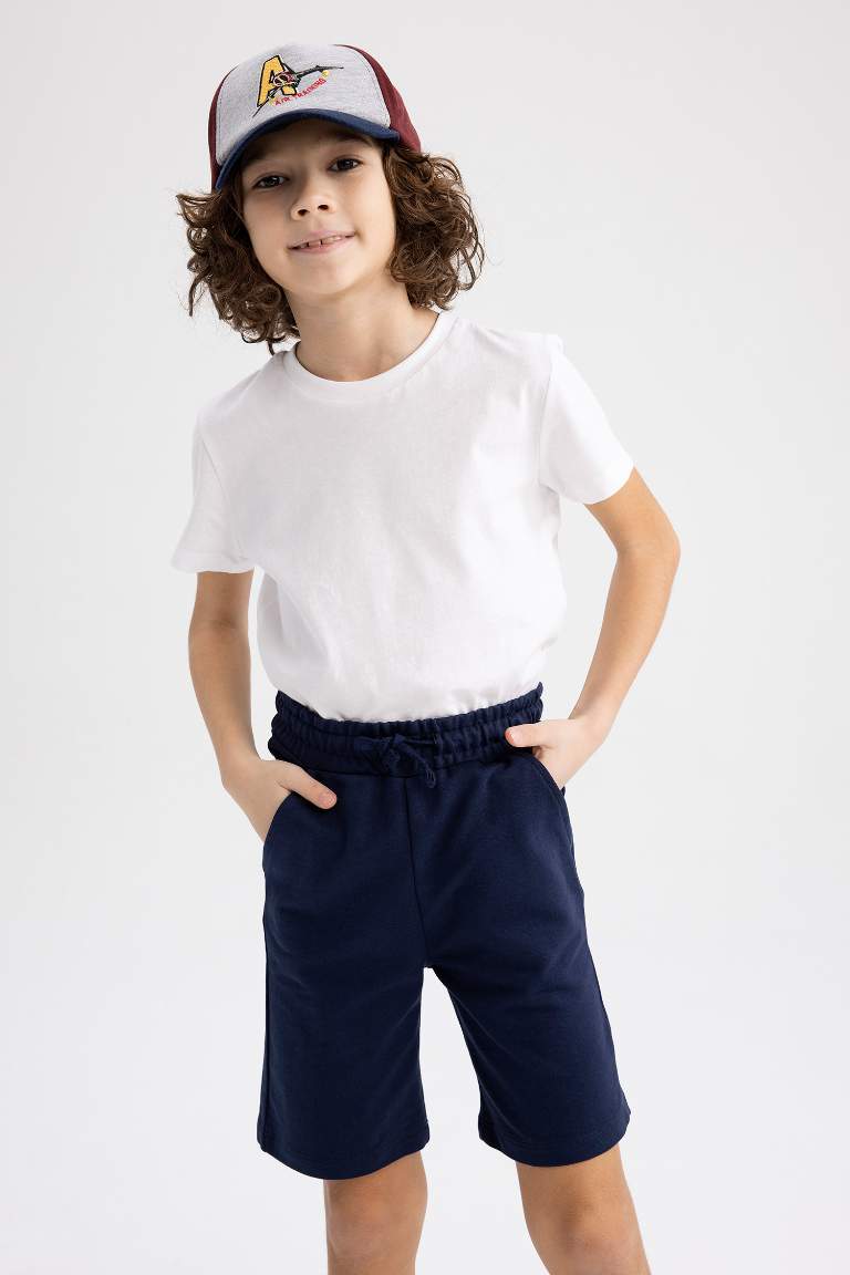 Boy Regular Fit Sweatshirt Fabric Shorts