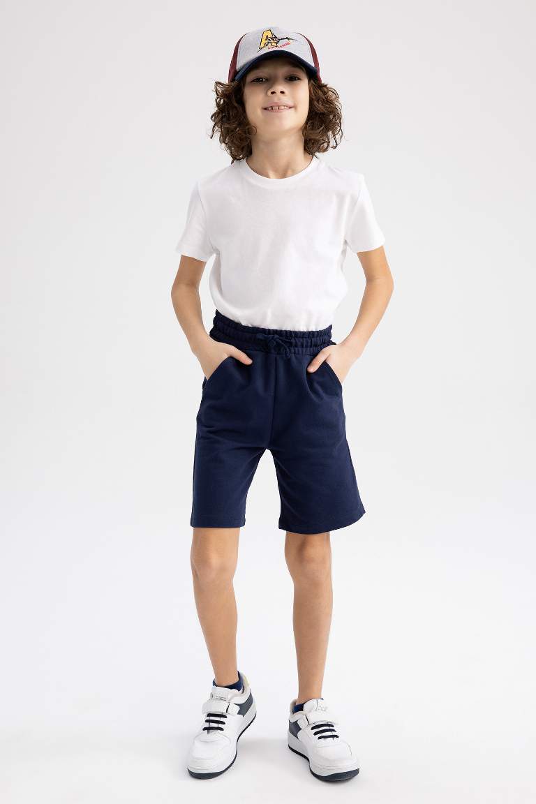 Boy Regular Fit Sweatshirt Fabric Shorts