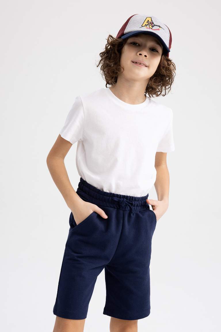 Boy Regular Fit Sweatshirt Fabric Shorts