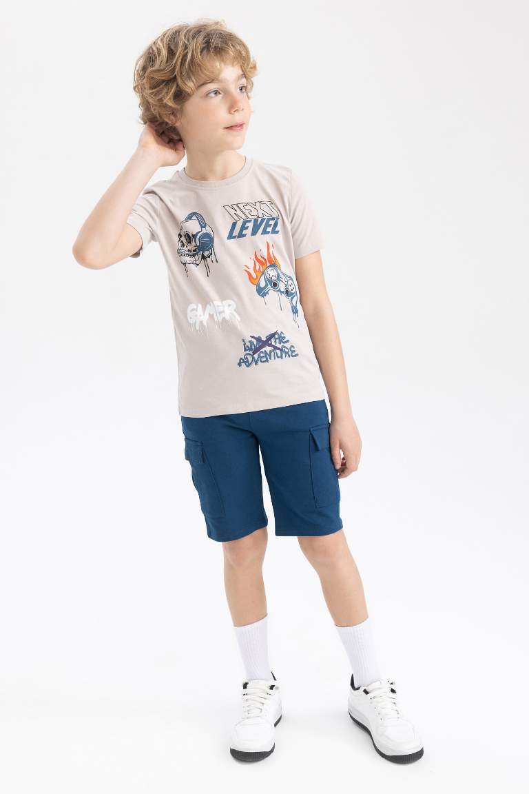 Boy Regular Fit Sweatshirt Fabric Shorts