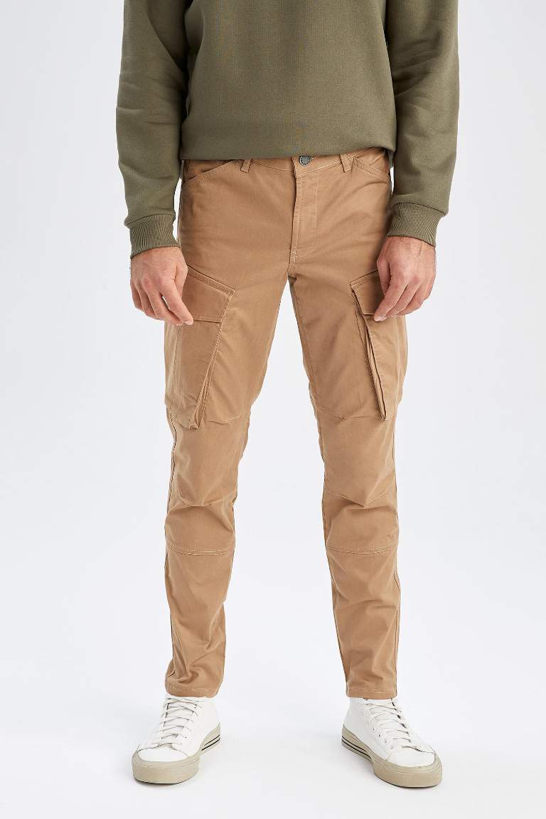 Kargo Fit Kargo Cepli Düz Paça Pantolon