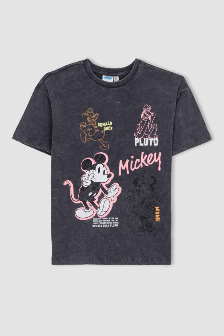 T-shirt gris Mickey Mouse pour filles 9-11 ans